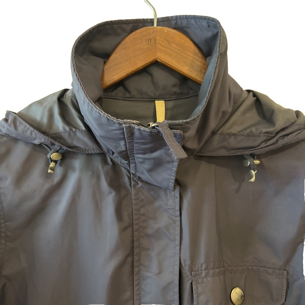 Lands' End Canvas 1963 Hooded Windbreaker Jacket Lightweight Size S Blue Vintage - Picture 3 of 7